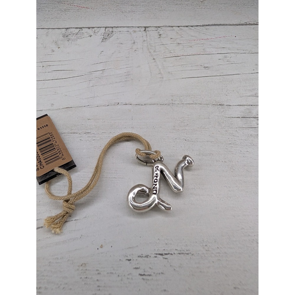 UNOde50 Silver Plated Initial Letter N Charm CHA0205MTLCAP0U New with Tags